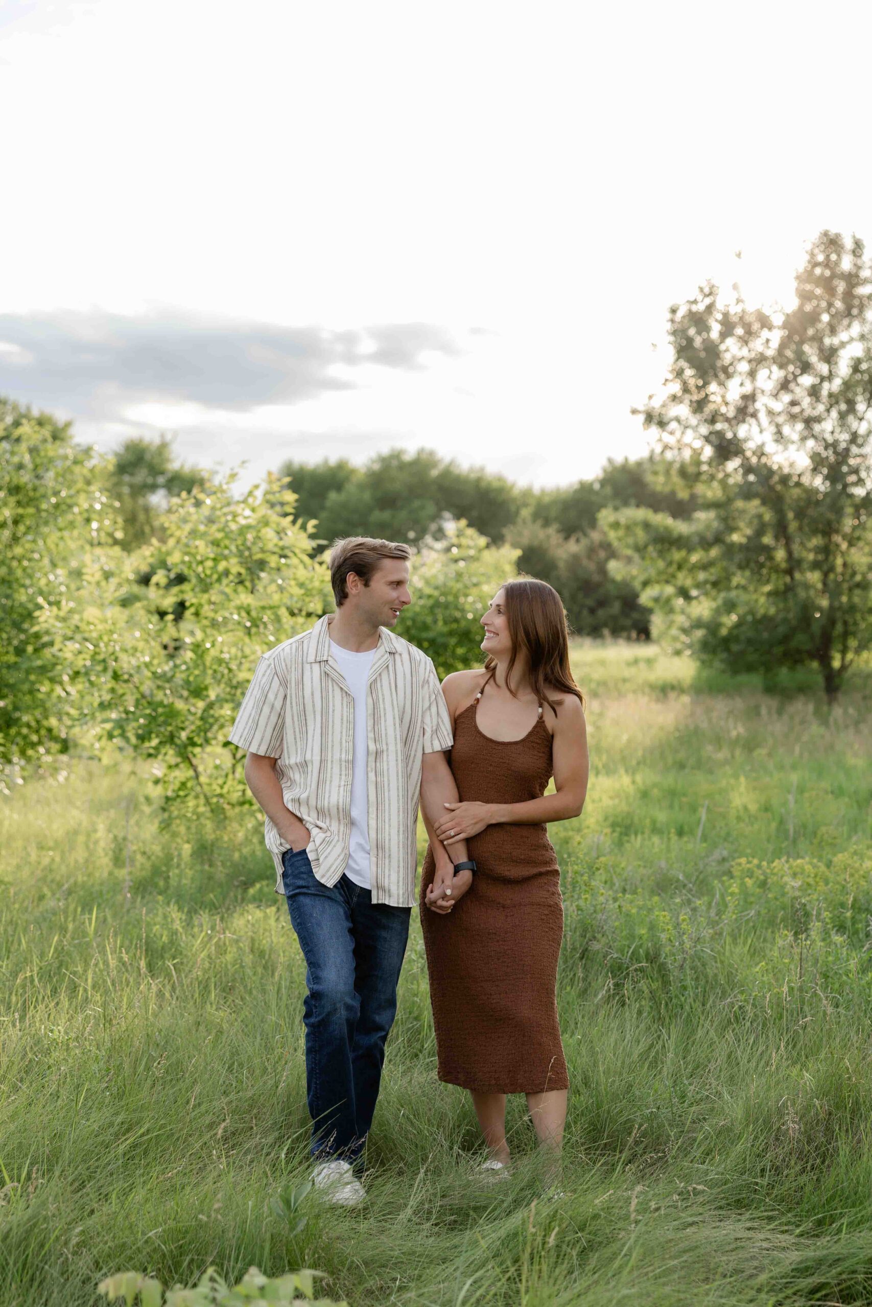 A couple walking